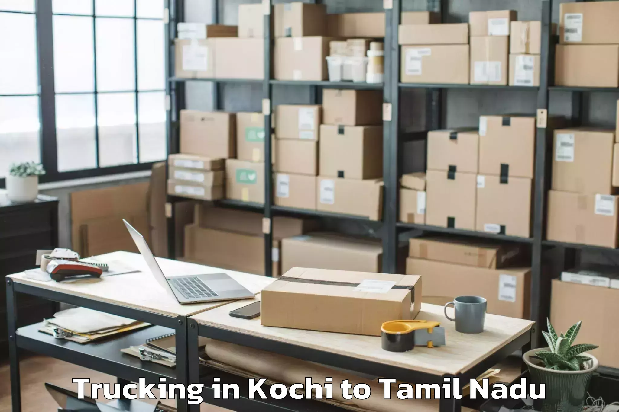 Professional Kochi to Kulittalai Trucking